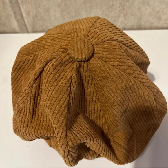 Corduroy Baker Boy Cap in Camel Brown - Retro Newsboy Hat - Picture 4 of 7